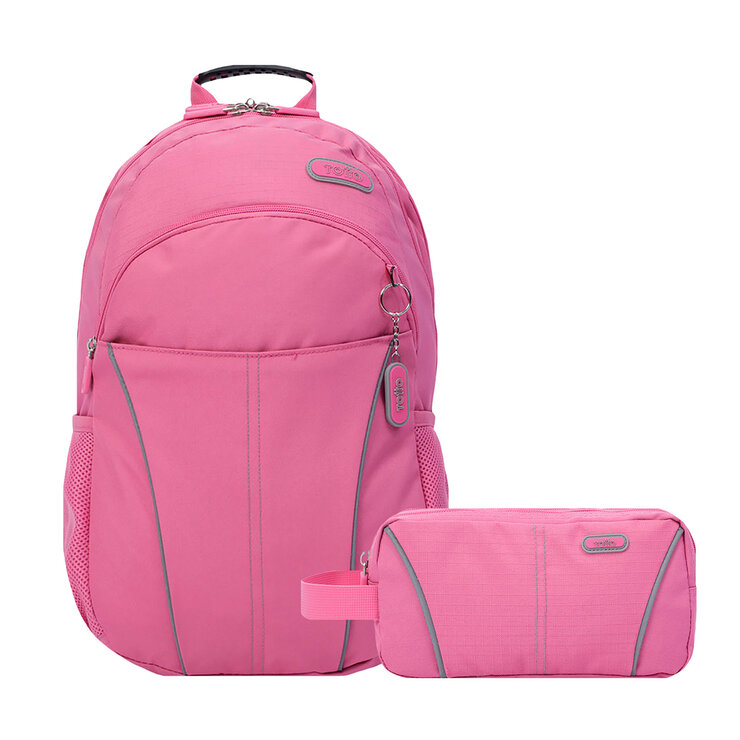Mochila Cambri con estuche multiuso Zurich Rosa Totto — Imagen 1 de 4