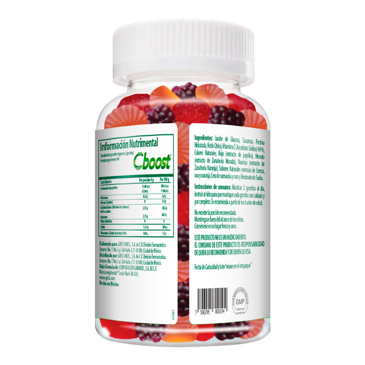 C-boost  Kids Vitamina C 180 Gomitas — Imagen 2 de 2