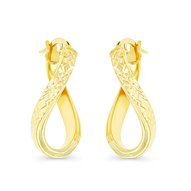 Aretes, Colgantes, Oro Amarillo Italiano de 14kt — Imagen 2 de 4