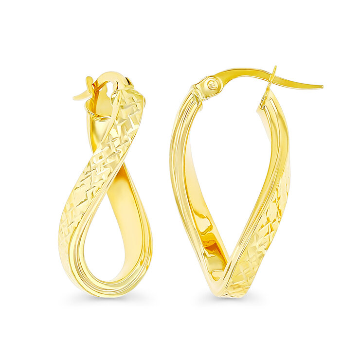 Aretes, Colgantes, Oro Amarillo Italiano de 14kt — Imagen 1 de 4