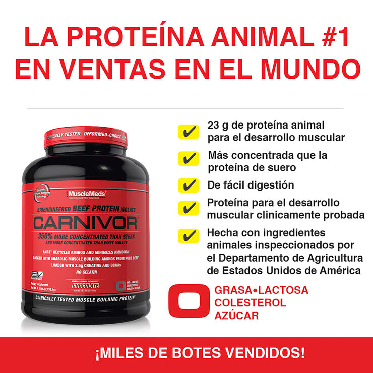 Carnivor Proteina Sabor Chocolate 2 kg — Imagen 2 de 2