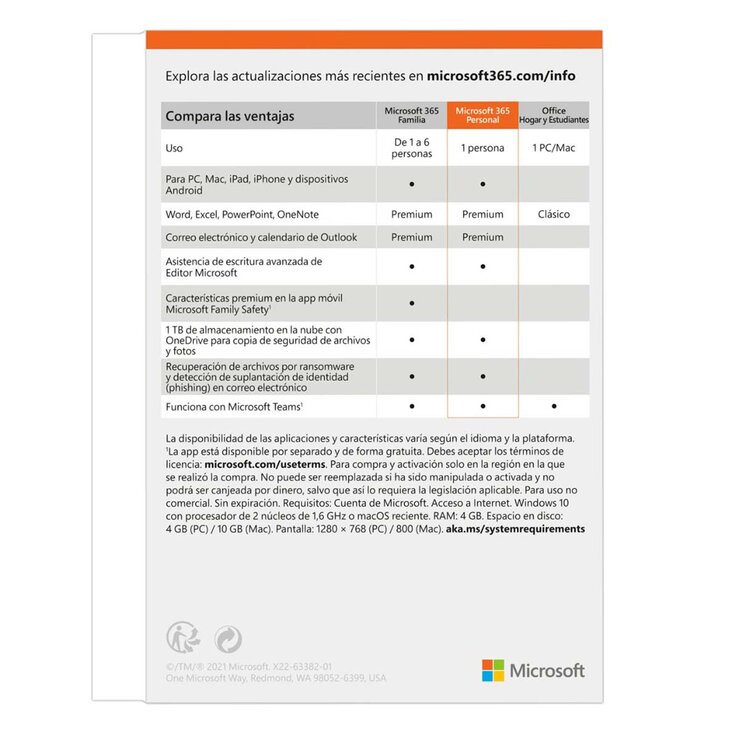 Microsoft® Office 365 Personal — Imagen 2 de 3