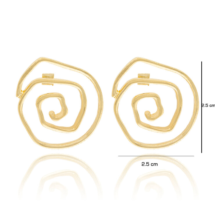 Ablime, Juego en Baño de Oro, Aretes, Collar, Anillo con Diseño de Rosa Moderno — Imagen 2 de 3