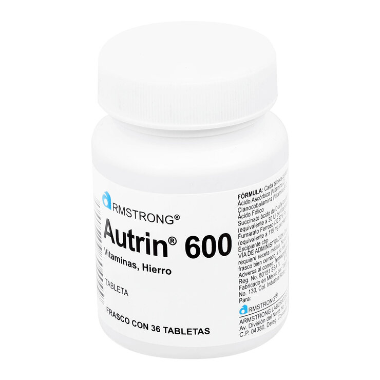 Autrin 600mg  36 Tabletas — Imagen 2 de 3