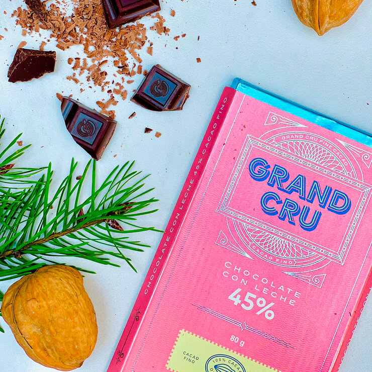 GrandCru Surtido de Barras de Chocolate Cacao Fino de Aroma 3 pzas de 80 g — Imagen 2 de 4