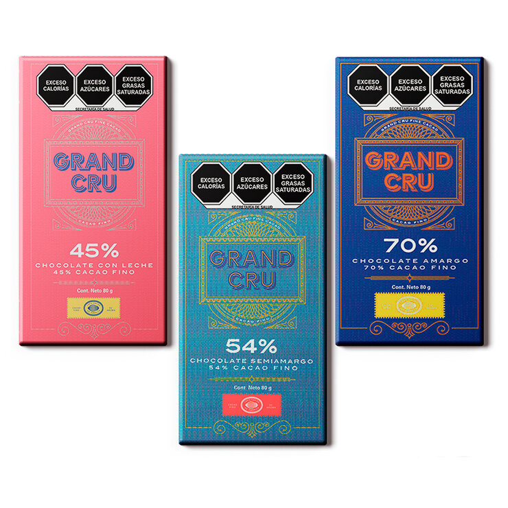 GrandCru Surtido de Barras de Chocolate Cacao Fino de Aroma 3 pzas de 80 g — Imagen 4 de 4