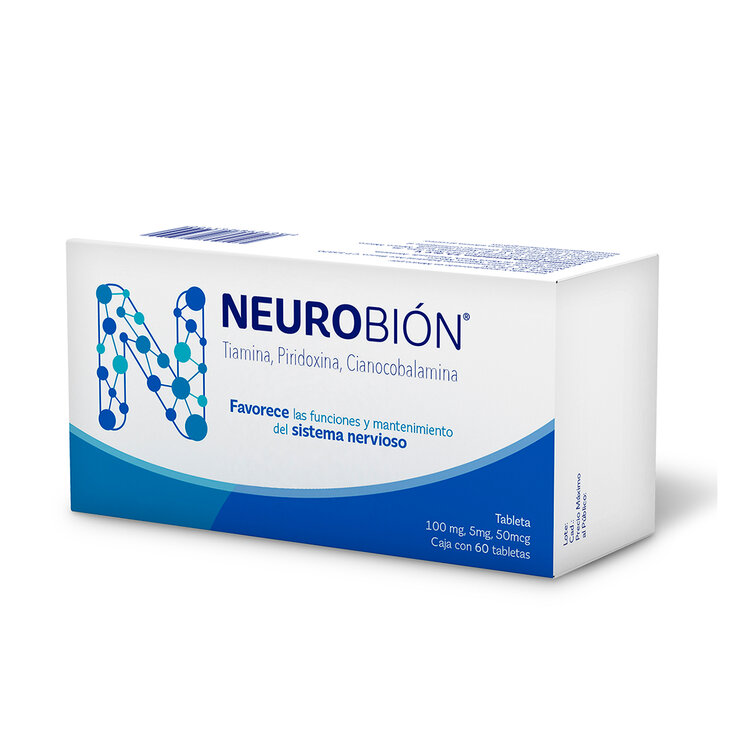 Neurobión Oral 60 Tabletas  Vitaminas del Complejo B — Imagen 2 de 3