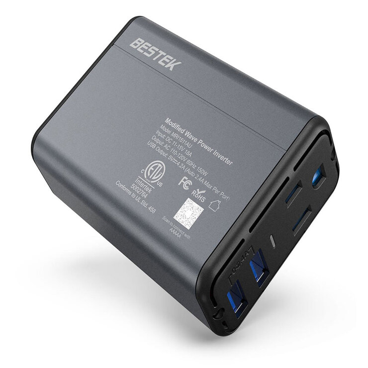Bestek Inversor de Corriente Para Auto Mini + Adaptador para Automóvil — Imagen 3 de 4