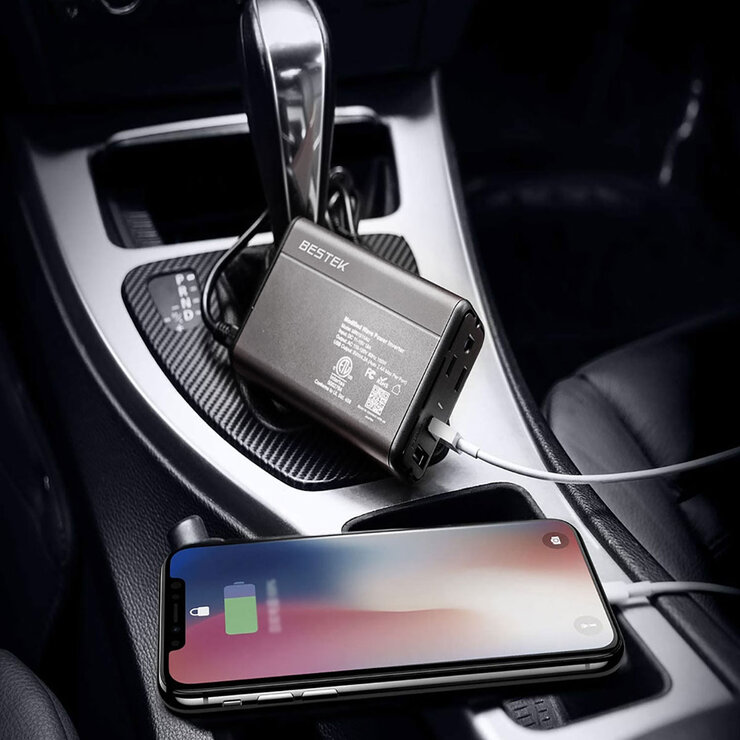 Bestek Inversor de Corriente Para Auto Mini + Adaptador para Automóvil — Imagen 4 de 4