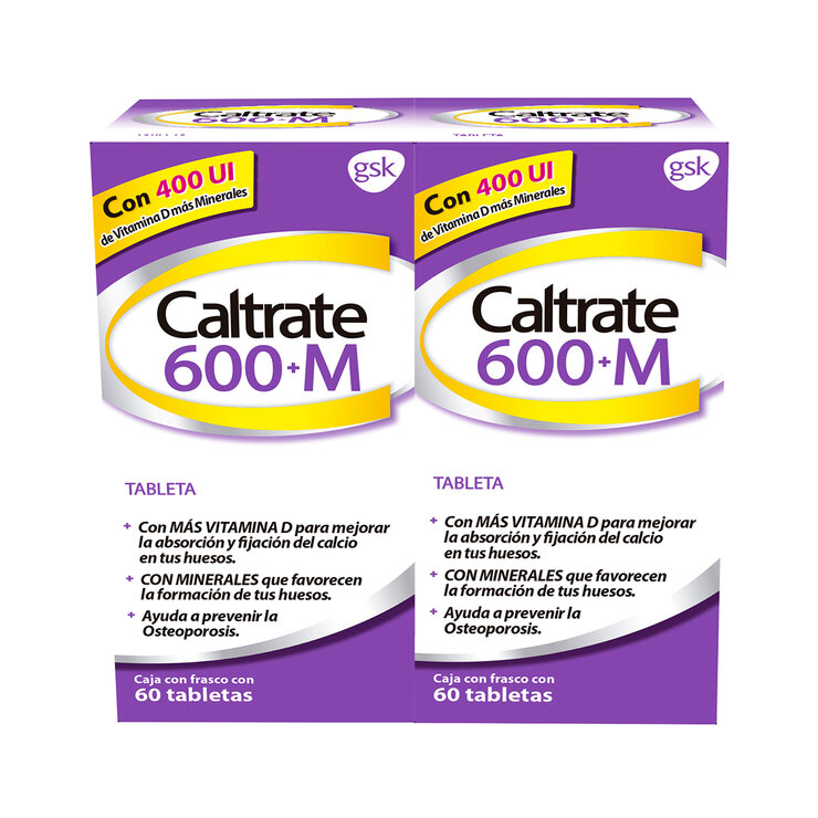 Caltrate  600+M  2 de 60 Tabletas — Imagen 3 de 4