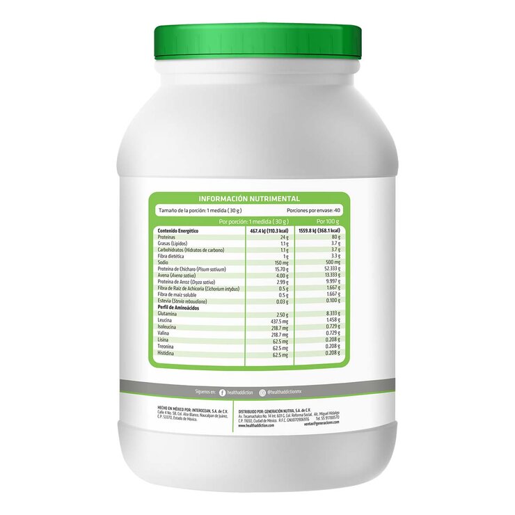 Vegan Protein Proteína Vegana Sabor Chocolate 1.2 kg — Imagen 2 de 3