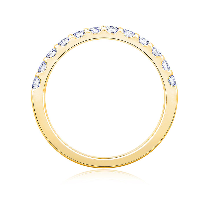 Anillo, 0.50ctw Diamantes, Oro Amarillo de 14K — Imagen 3 de 4