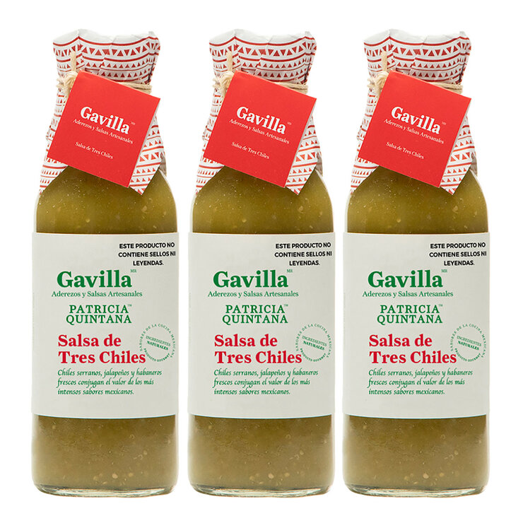 Gavilla Salsas Tres chiles 3 pzas de 360 ml — Imagen 1 de 3