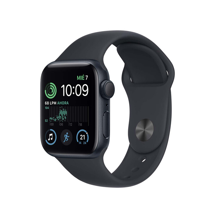 Apple Watch SE (GPS) Caja de Aluminio Medianoche 40mm con correa deportiva color medianoche   — Imagen 1 de 4