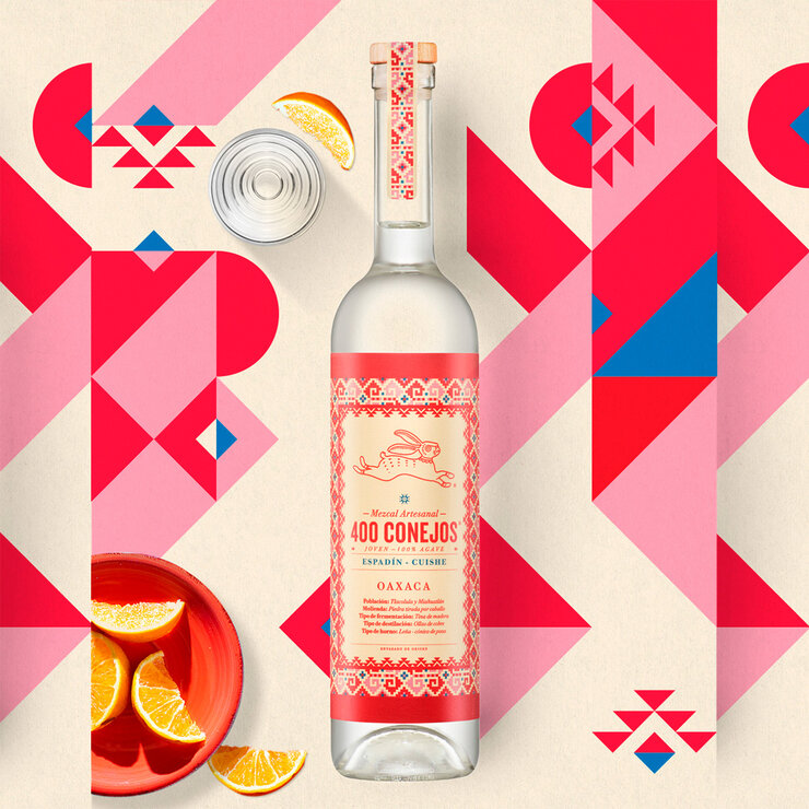 Mezcal 400 Conejos Espadín Cuishe 750ml — Imagen 2 de 3