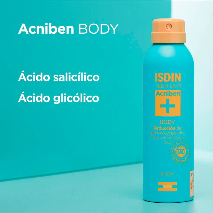 Isdin Acniben Body reduccion de granos corporales spray 150Ml — Imagen 3 de 4
