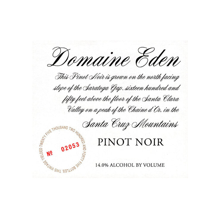 Vino Tinto Domaine Eden Pinot Noir 750ml — Imagen 2 de 4