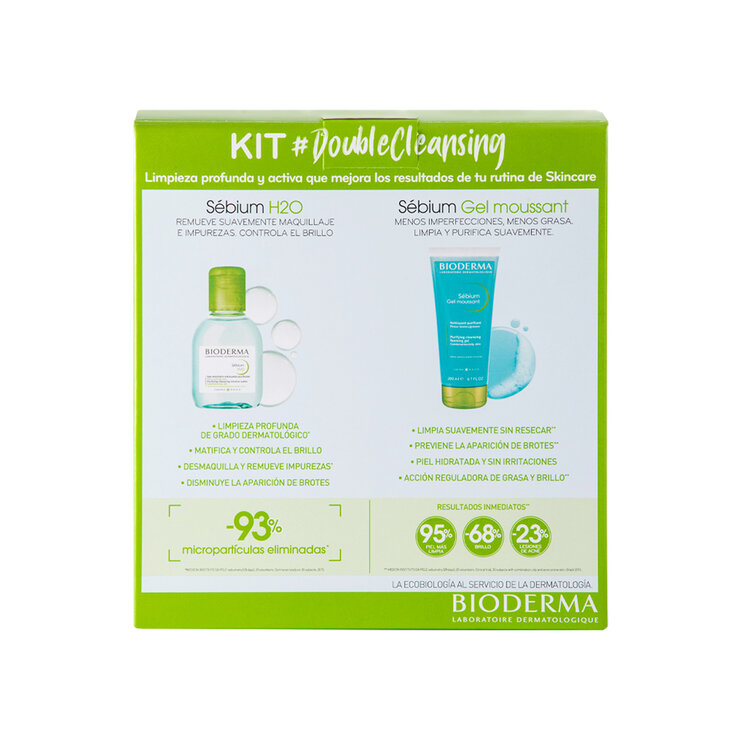 Kit Doble Limpieza, Sébium Gel Moussant 200 ml + Sébium H2O 100 ml — Imagen 2 de 4
