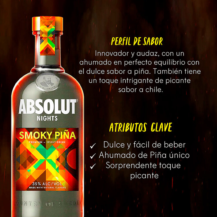 Vodka Absolut Smoky Piña 700ml — Imagen 2 de 4