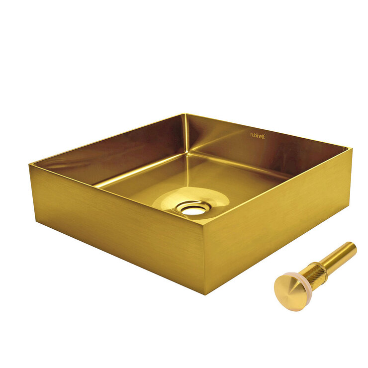 Rubinett, Ovalin de Baño Cuadrado - Dorado — Imagen 4 de 4