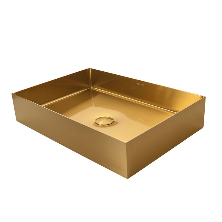 Rubinett, Ovalin de Baño Rectangular - Dorado — Imagen 3 de 4