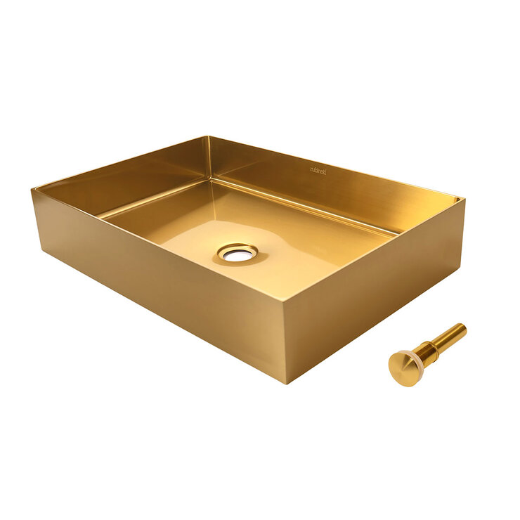 Rubinett, Ovalin de Baño Rectangular - Dorado — Imagen 4 de 4