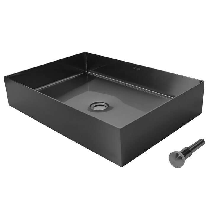 Rubinett, Ovalin de Baño Rectangular - Negro Mate — Imagen 3 de 4