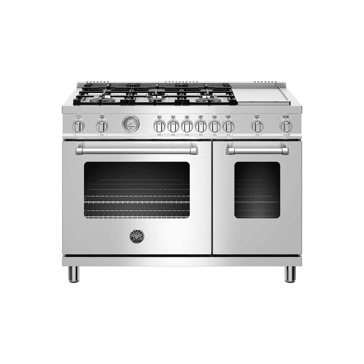 Estufa de Gas 48" Bertazzoni + Campana Extractora de 122cm - Elica — Imagen 2 de 4