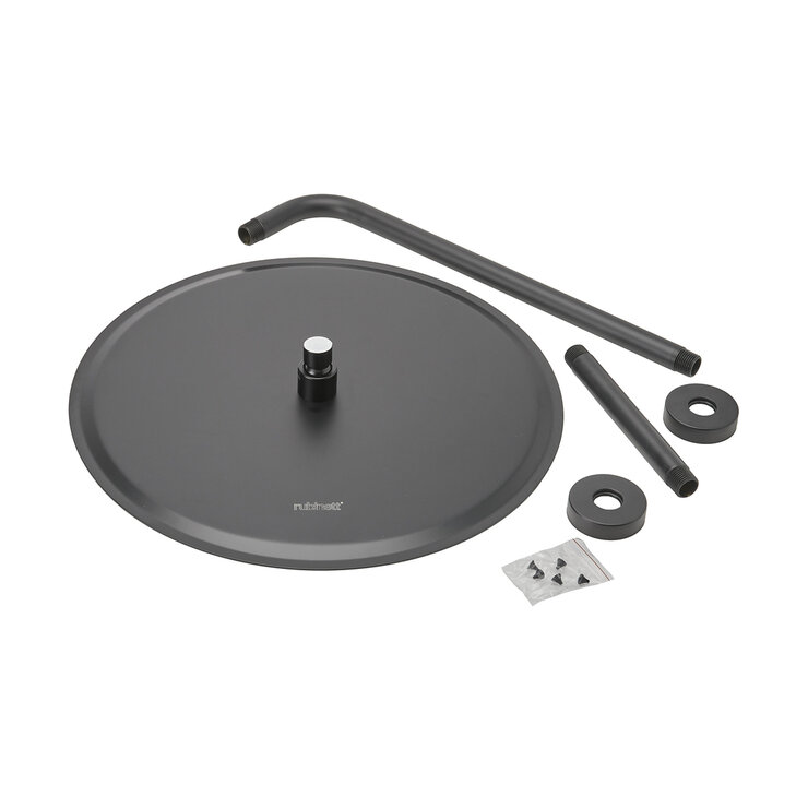 Rubinett, Regadera Redonda Jumbo tipo Lluvia - Negro Mate — Imagen 4 de 4