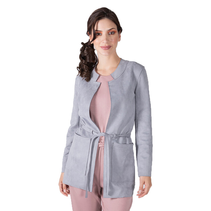 Shyla Abrigo de Suede Color Gris para Dama, Varias Tallas — Imagen 1 de 2