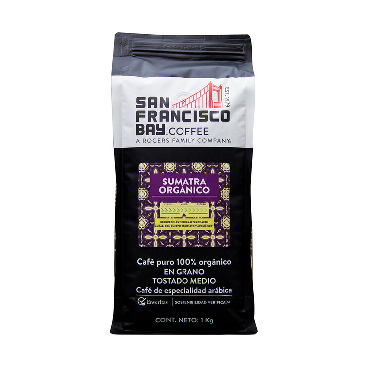 San Francisco Bay Coffee Café Orgánico Sumatra en Grano 1 kg — Imagen 1 de 4