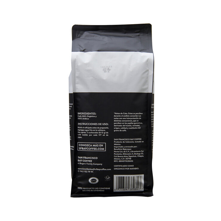 San Francisco Bay Coffee Café Orgánico Sumatra en Grano 1 kg — Imagen 2 de 4
