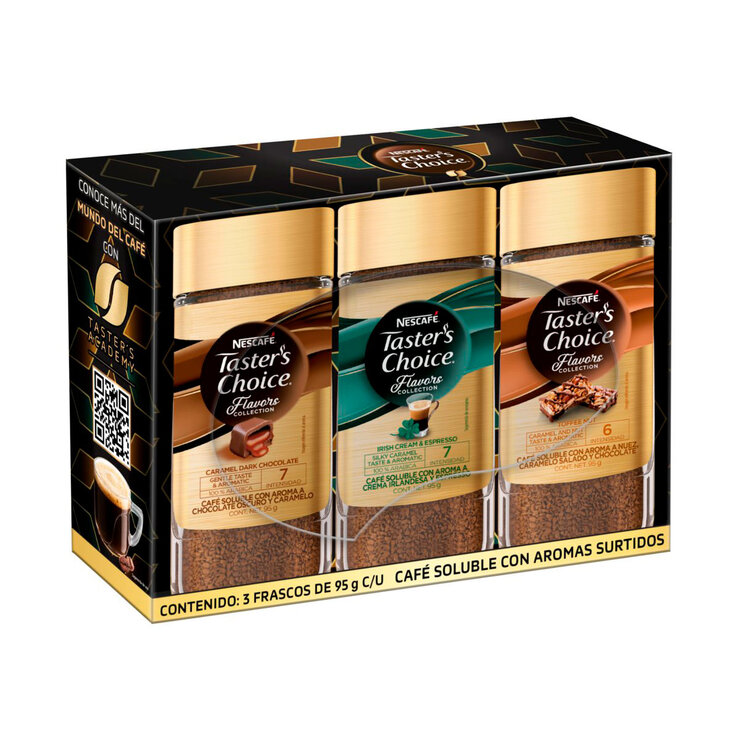 Taster's Choice Café Soluble Flavors Collection 3 pzas de 95 g — Imagen 1 de 4