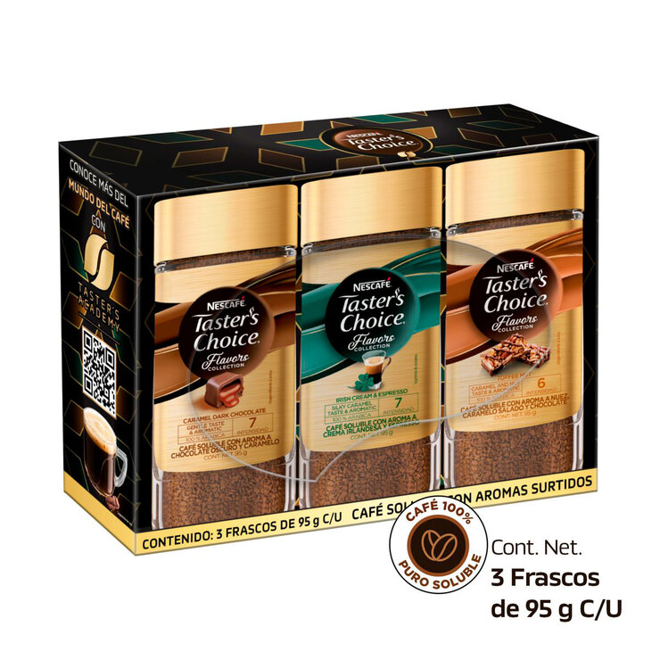 Taster's Choice Café Soluble Flavors Collection 3 pzas de 95 g — Imagen 3 de 4