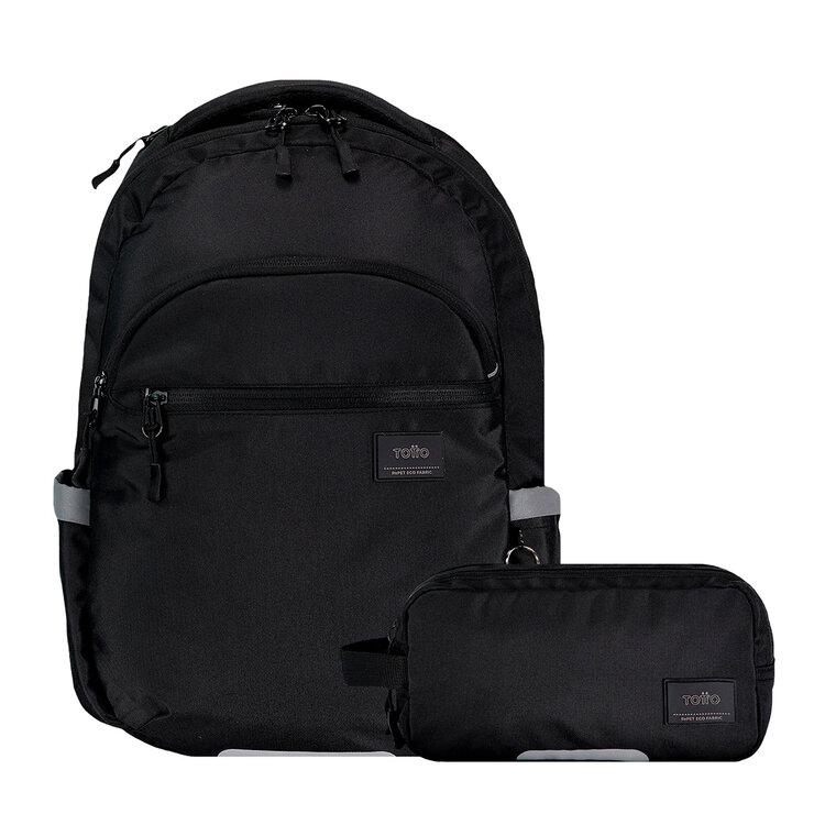 Mochila Indo con estuche Marañon Negro Totto — Imagen 1 de 4