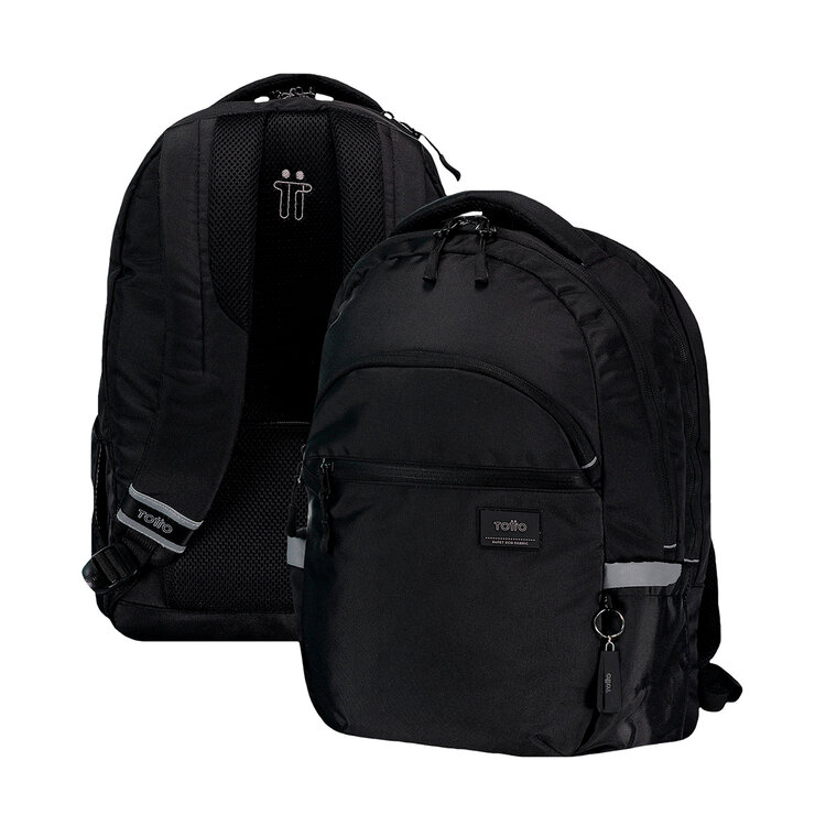 Mochila Indo con estuche Marañon Negro Totto — Imagen 2 de 4