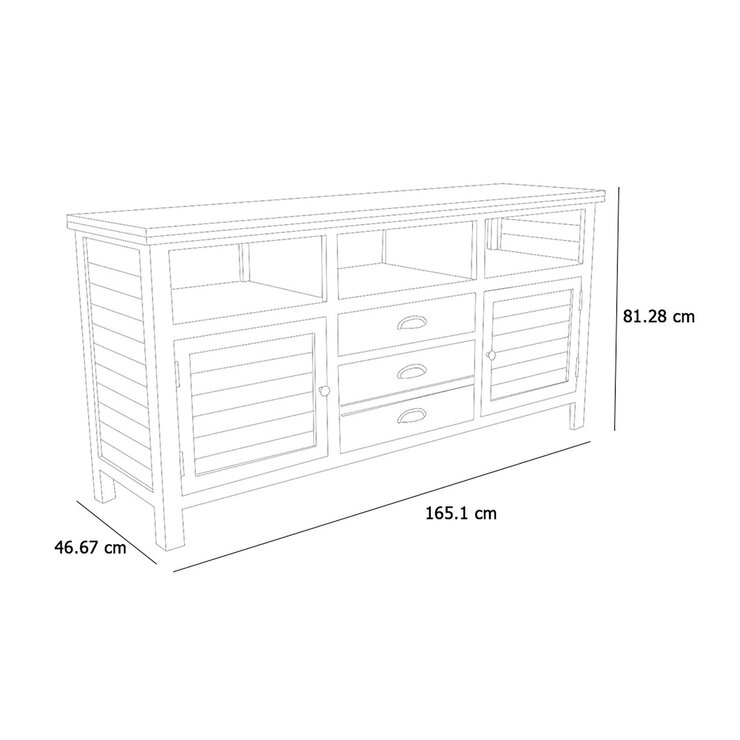 Montbrook Home, Volos, Consola Multimedia Capri -Blanco con Negro — Imagen 3 de 4