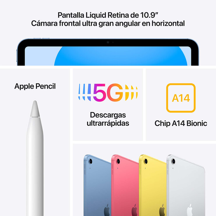 Apple iPad 10.9" Wifi + Celular 64 GB Plata (10ma Generación)  — Imagen 3 de 4