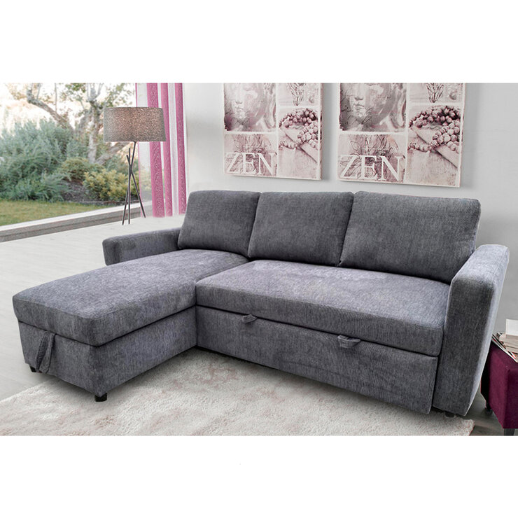 Coaster, Sofá Cama Seccional, Color Gris — Imagen 1 de 3