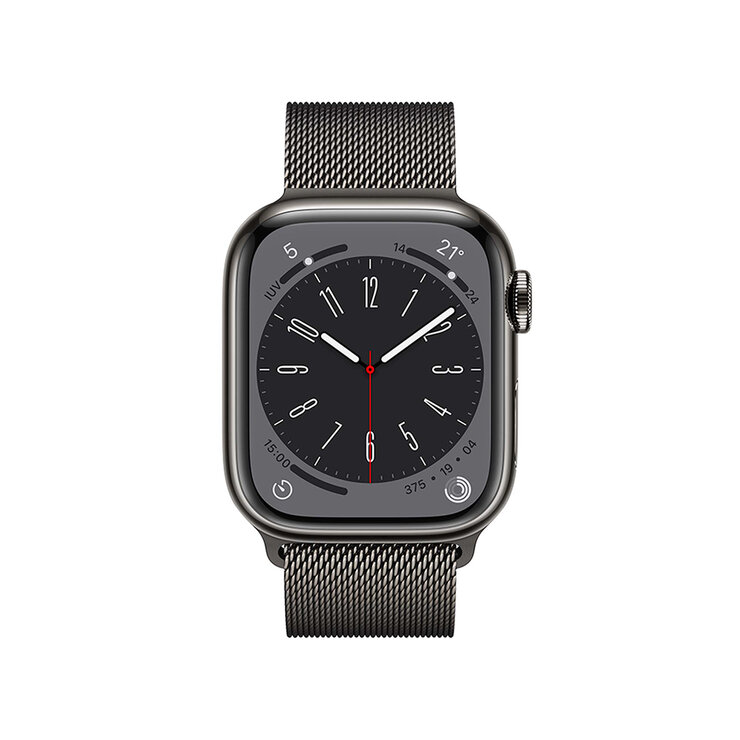 Apple Watch S8 (GPS + Celular) - Caja de acero inoxidable en grafito 41 mm con pulsera Milanese Loop  color grafito — Imagen 2 de 4