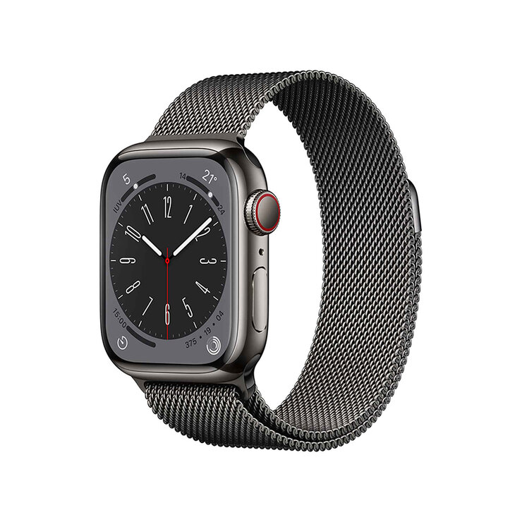 Apple Watch S8 (GPS + Celular) - Caja de acero inoxidable en grafito 41 mm con pulsera Milanese Loop  color grafito — Imagen 1 de 4