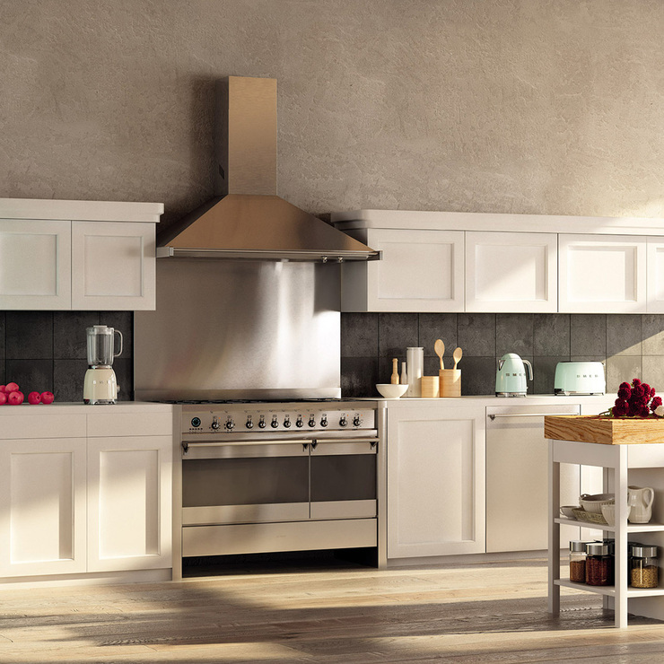 Combo Estufa 120cm + Campana de Pared 120cm Smeg — Imagen 3 de 4