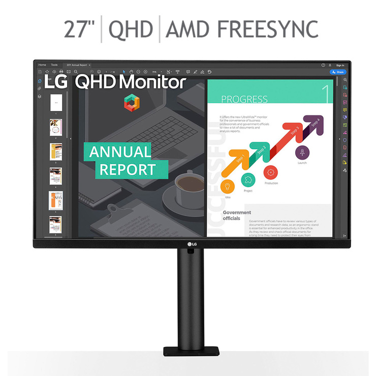 LG Monitor 27QN880-B.AWM QHD Ergo IPS con  USB Type-C™ — Imagen 1 de 4