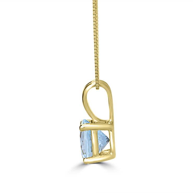 Collar de Aguamarina, Oro Amarillo de 14kt — Imagen 2 de 4