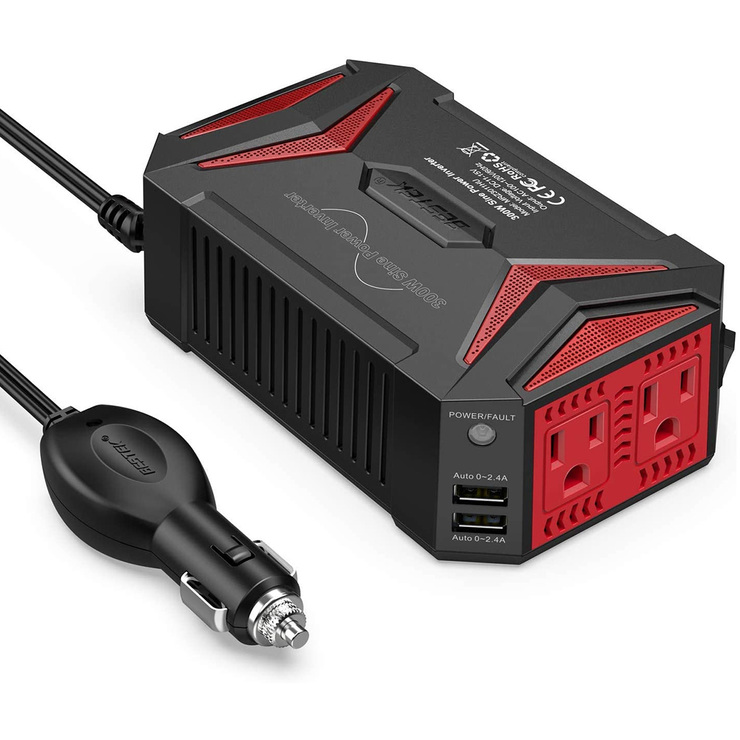 Bestek Inversor de Corriente para  Oficina y Auto(s) de 300 vatios  — Imagen 1 de 3