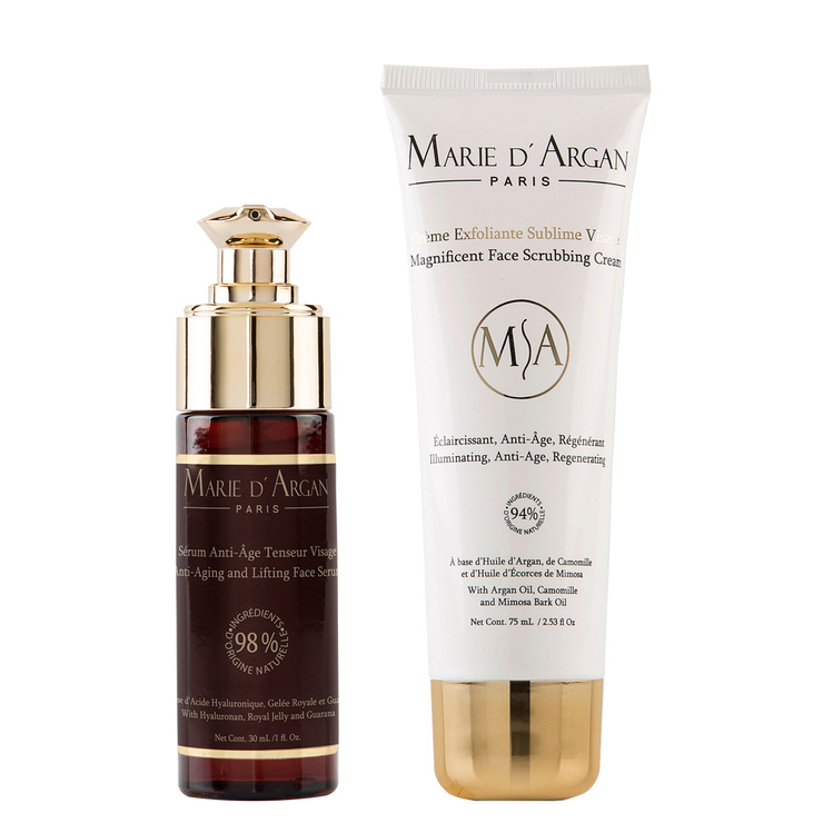 Serum Tensor  Facial+ Exfoliante Facial  Marie D'Argan
