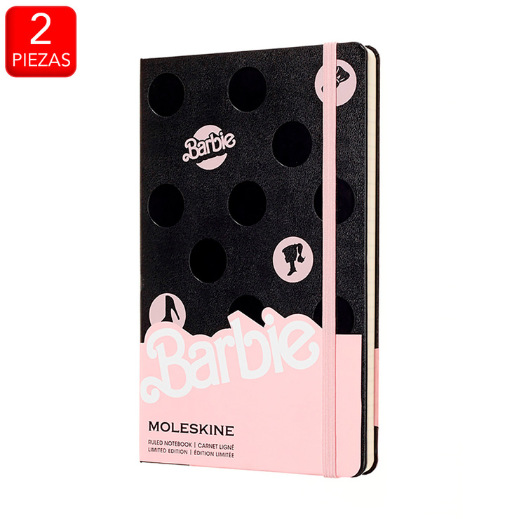 Moleskine Libretas Barbie Pasta Dura  Hoja Rayada de 13 x 21cm — Imagen 1 de 4