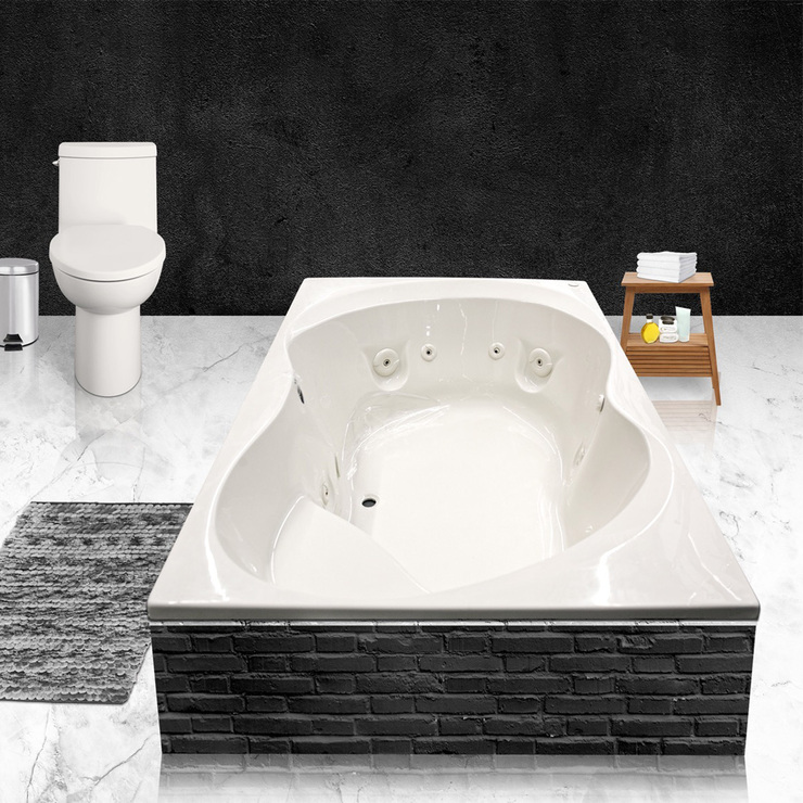 American Standard, Tina de Baño Ellisse Marfíl con Sistema de Hidromasaje — Imagen 1 de 4