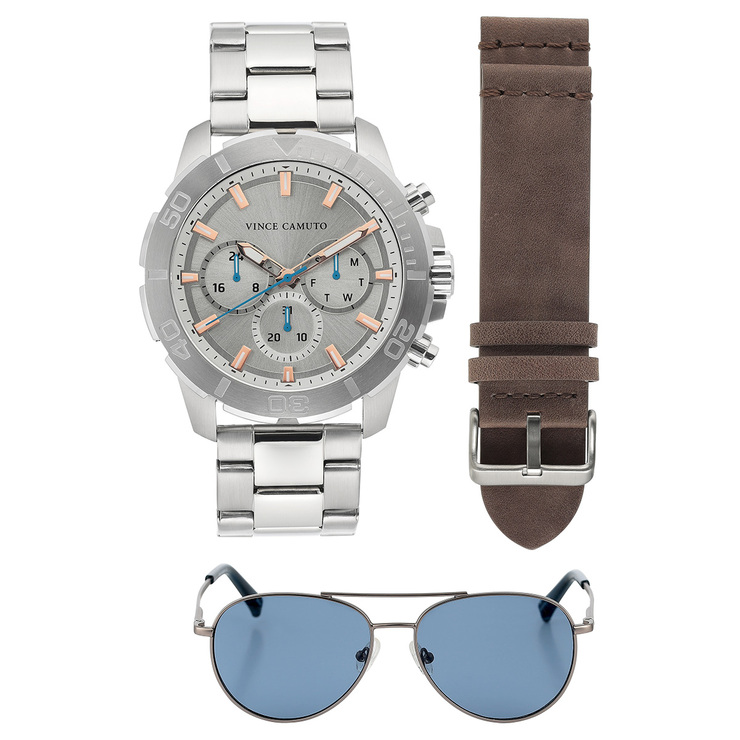 Vince Camuto, Reloj para Caballero, Incluye Correa y Lentes de Sol  — Imagen 1 de 4