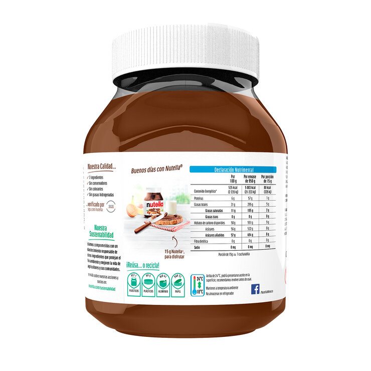 Nutella Crema de Avellanas con Cacao 950 g — Imagen 3 de 3